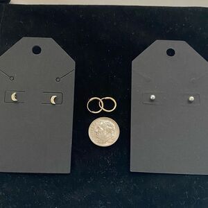 AKL “Your Sweethearts’ First” 3 pair , 2 Silver 1 Gold vermeil